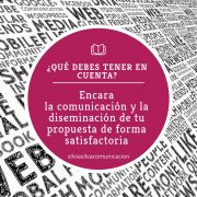 comunicación y diseminación propuesta I+D